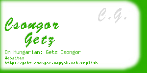 csongor getz business card